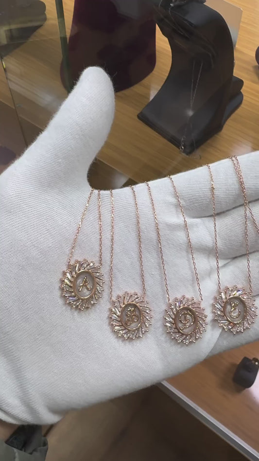 14K Gold Initial Necklace